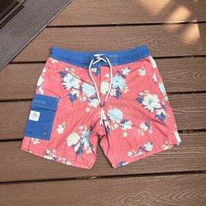 American Eagle Outfitters OBX Board Shorts in Red and Blue